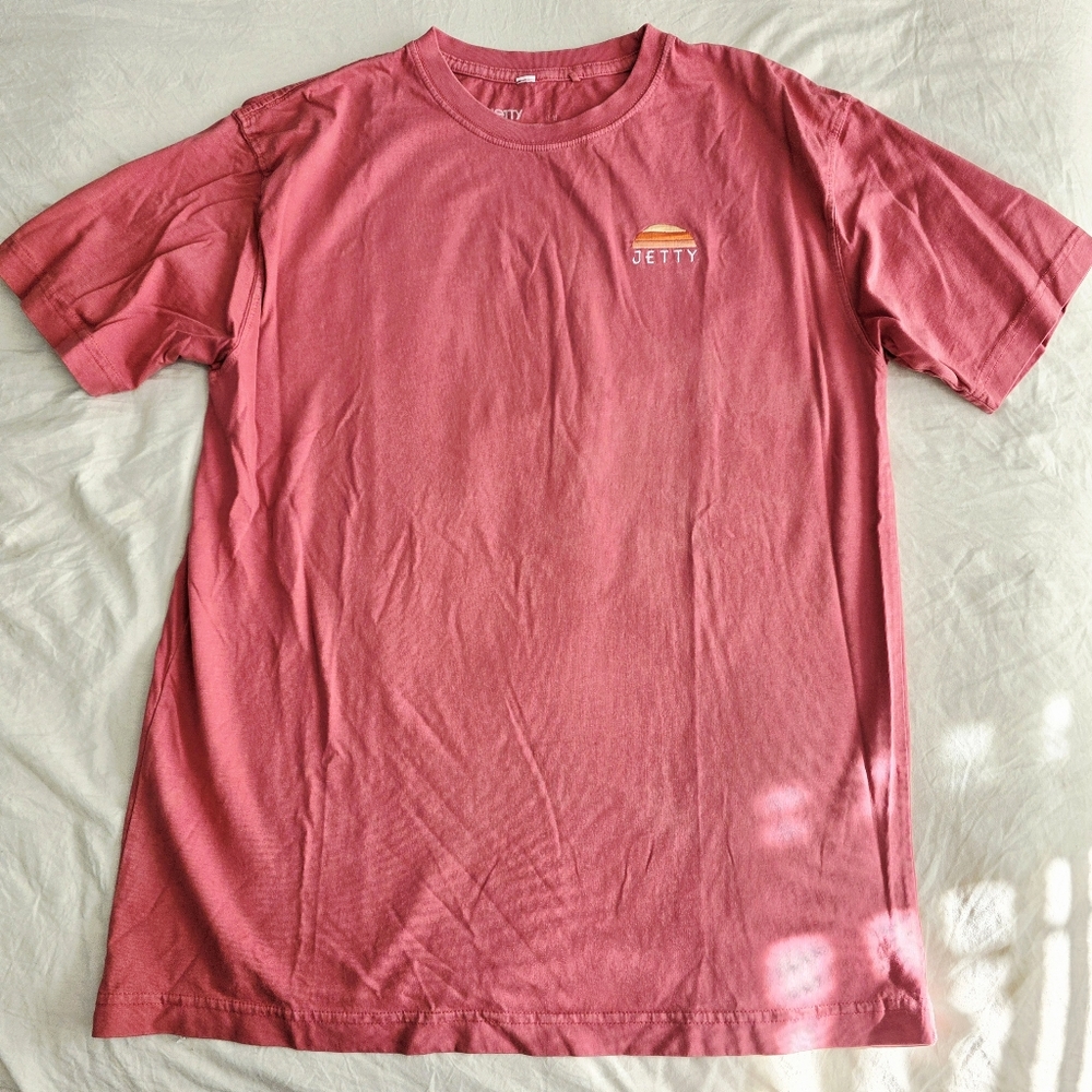 Jetty Embroidered Raspberry T-shirt M